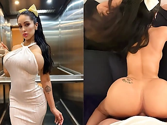 Stepmom Flopi Chill is a uber-sexy honey who was timid in the elevator but once she bashed it stiff, WOW!