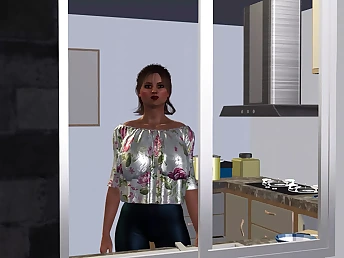 Super-steamy Desi Aunty gets roughed up by stepson's Indian homie