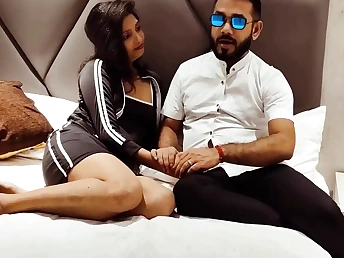 Naive Indian stunner's first-ever time with Rigid Stiff-on Suck off
