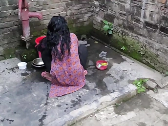 Stepmom gets a hot shower & a good humping more the washroom with me wide of her side