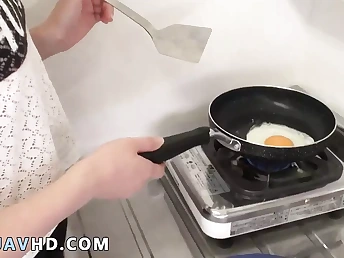 Yumi Maeda, the hot brunette, gives a POV blow-job & messy Oral job to a lucky amateur in gonzo video