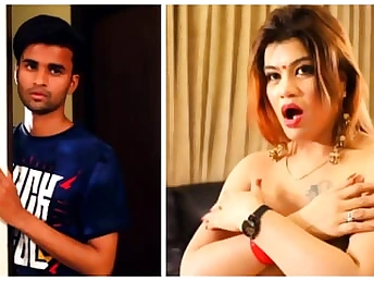 Large-titted Indian step-mom with a tattoo gets pulverized hard and takes a pop-shot