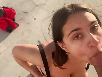 Public Face boinking big-titted Indian in Malibu and guzzles spunk — IG: @haileyrose.baby