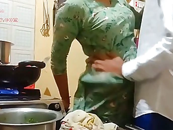 Indian cougar is getting porked in the kitchen instead of making lunch for her spouse