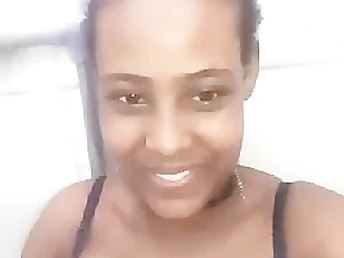 See this Ethiopian stunner go crazy with her Arab paramour in a ultra-kinky solo session
