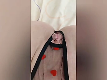 Check out this puny teenage's clean-shaven cooch as she jerks and ejaculations firm after college!