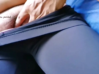 AsianBikini and her buddy take turns porking in public park
