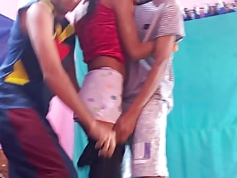 Christmas Pulverize-Festival 2 fellows and one jaw-tearing off young Bengali Fucky-Fucky hard-core pornography