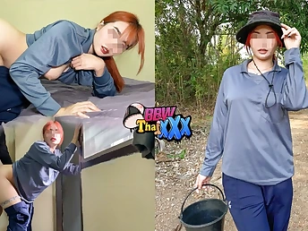 Witness Plus-size Thaixxx's smallish crimson aficionado wifey acquire penetrated by a stranger after work - Cheating tighten one's belt witnesses in awe