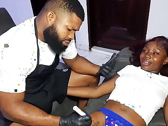 Gray & Krissyjoh's Giant Boners Torn here My Damsel Client after Tattooing Her Exasperation and Twat Realm