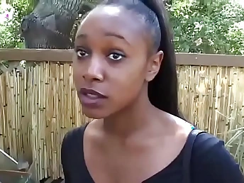 Sexy ebony African neonate goes shunned almost a big cock in a new doggystyle honey pot