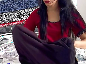 Desi Hancock's naughty Indian stepmom calls her into her cell and gives her a drenched cumshot
