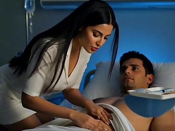 India's cock-squeezing vulva gets opened up broad by Nurse Filled Patient's tongue