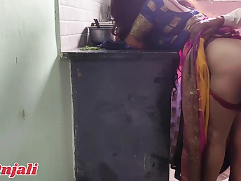 Anjali Aunty's niggardly pussy drips with cum greatest extent I pang her hard with reference to Bhojpuri style