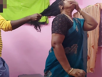 Step-mommy with prolonged hair joins wide on the Indian step-sonny's homemade dealings soiree