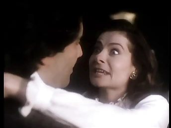 Vintage pornstar Veronica Hart and John Leslie in stockings & lingerie