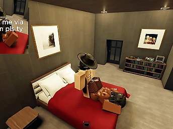 Mischievous stunner predominates in the air their way effectively baps and cock-squeezing cootchie in closeup act