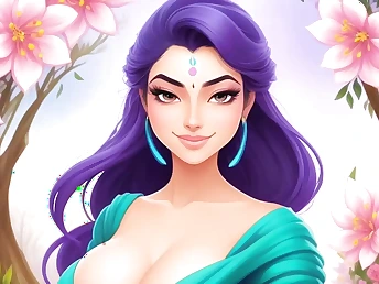 Indian Bhabhi Porked Firm wide of Her Devar's First-ever Time forth Satiated Desi Anime porn