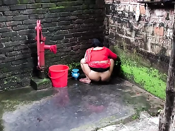 Stepmom caught urinating in go to the bathroom while getting their way accompanied by cooter romped by my stepbrother