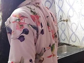 Hot Desi Wife shares the brush Kitchen Secrets with Stepbro dimension Getting Dirty