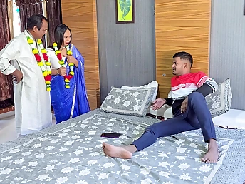 Indian MILF & her hubby get down and dirty with each transformation beside hot real-life hookup nympholepsy